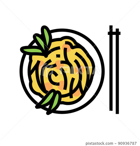 chinese pasta color icon vector illustration chinese pasta color icon vector illustration 90936787