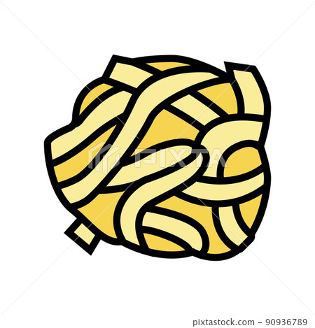 tagliatelle pasta color icon vector illustration tagliatelle pasta color icon vector illustration 90936789