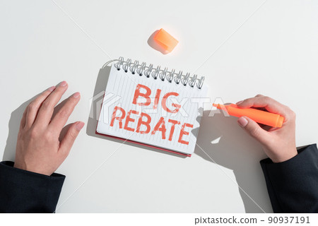 Conceptual caption Big Rebate. Conceptual photo Huge rewards that can get when you engaged to a special promo -47148 Conceptual caption Big Rebate. Conceptual photo Huge rewards that can get when you engaged to a special promo -47148 90937191