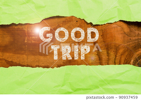Handwriting text Good Trip. Business showcase A journey or voyage,run by boat,train,bus,or any kind of vehicle Businessman in suit holding tablet symbolizing successful teamwork. Handwriting text Good Trip. Business showcase A journey or voyage,run by boat,train,bus,or any kind of vehicle Businessman in suit holding tablet symbolizing successful teamwork. 90937459