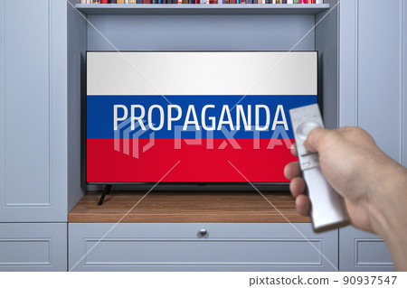Propaganda fake news from russia TV Propaganda fake news from russia TV 90937547