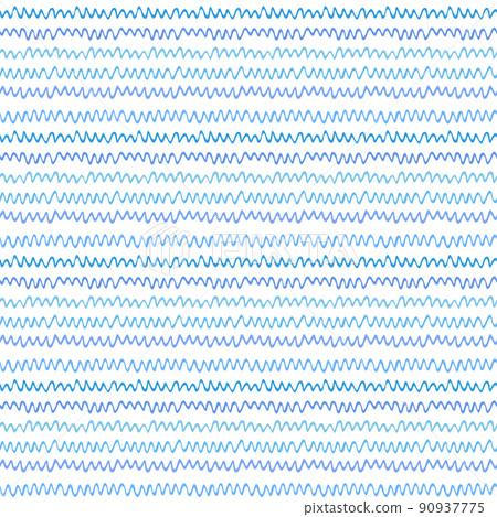 Seamless pattern with hand drawn waves - Stock Illustration [90937775 ...