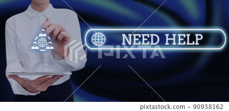Writing displaying text Need Help. Concept meaning When someone is under pressure and cannot handle the situation Businessman in suit holding notepad symbolizing successful teamwork. Writing displaying text Need Help. Concept meaning When someone is under pressure and cannot handle the situation Businessman in suit holding notepad symbolizing successful teamwork. 90938162
