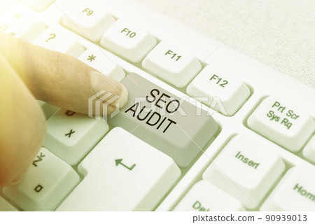 Conceptual caption Seo Audit. Conceptual photo Search Engine Optimization validating and verifying process -48807 90939013