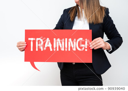 Writing displaying text Training. Business idea An activity occurred when starting a new job project or work -48120 Writing displaying text Training. Business idea An activity occurred when starting a new job project or work -48120 90939040