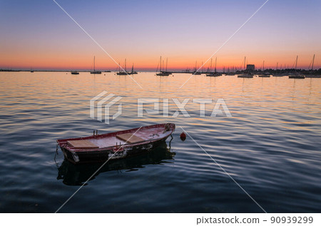 Little rowing boat in the port of Umag Little rowing boat in the port of Umag 90939299