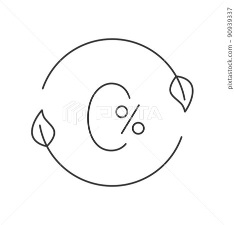 Paraben free icon symbol. Editable stroke. Vector stock illustration isolated on white background for packaging design in beauty industry. EPS10 90939337