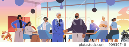 businesspeople shaking hands with each other handshake successful deal agreement partnership cooperation teamwork 90939746