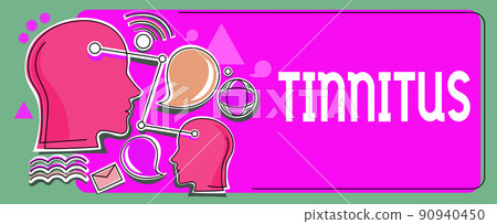 Text sign showing Tinnitus. Word for A ringing...-插圖素材 [90940450] - PIXTA圖庫