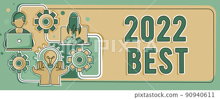 Handwriting text 2022 Best. Business showcase Highest quality done in all fields preparing for the next year Hands Holding Lamp Rocket With Businessman Presenting New Ideas Startups Handwriting text 2022 Best. Business showcase Highest quality done in all fields preparing for the next year Hands Holding Lamp Rocket With Businessman Presenting New Ideas Startups 90940611