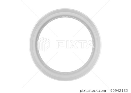 Round white frame isolated on white background with clipping path Round white frame isolated on white background with clipping path 90942183