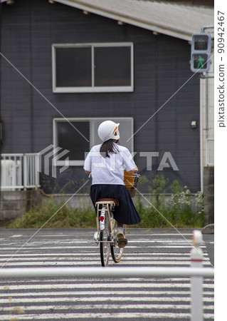 Girls going to school Girls going to school 90942467