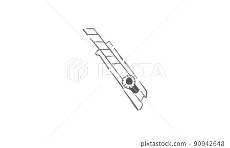 刀具的線描插圖 90942648