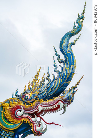 blue turquoise statue King of snake. blue turquoise statue King of snake. 90942978