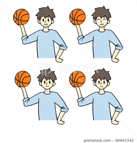 籃球男孩表情4件套 籃球男孩表情4件套 90943342