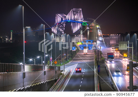 《東京》門橋夜景/交通物流圖 90945677