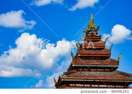 Classic Wooden "Nantaram temple" at Phayao province, North of Thailand. Classic Wooden "Nantaram temple" at Phayao province, North of Thailand. 90946263