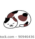 Sleeping cat 90946436