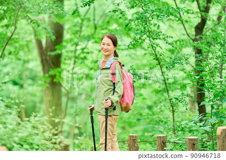 Senior mountain girl image 90946718
