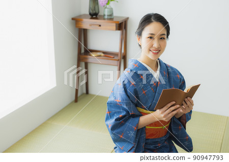 Komon with a lattice pattern Japanese-style room Komon with a lattice pattern Japanese-style room 90947793