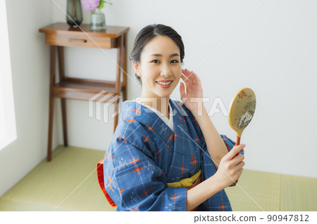 格子圖案日式房間小紋 格子圖案日式房間小紋 90947812