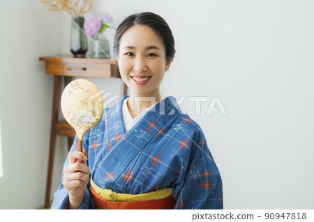Komon with a lattice pattern Japanese-style room 90947818