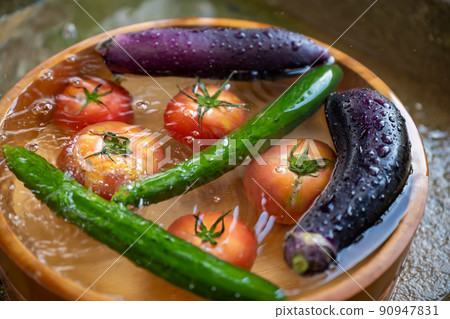 炎熱夏天的冷夏蔬菜 90947831