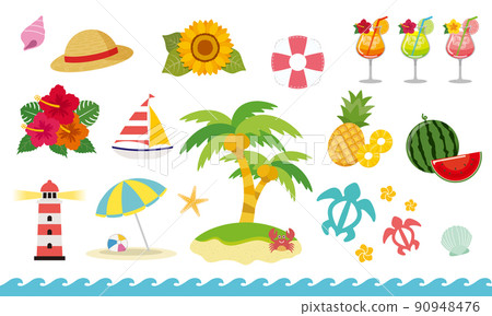 Summer illustration set Summer illustration set 90948476