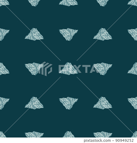 Mountain peak engraved seamless pattern. Vintage background rock landscape in hand drawn style. 90949252