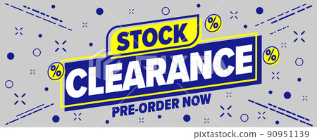 Stock clearance shop event advertisement banner background Stock clearance shop event advertisement banner background 90951139