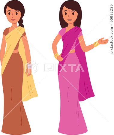 Indian woman in traditional clothing 90952259