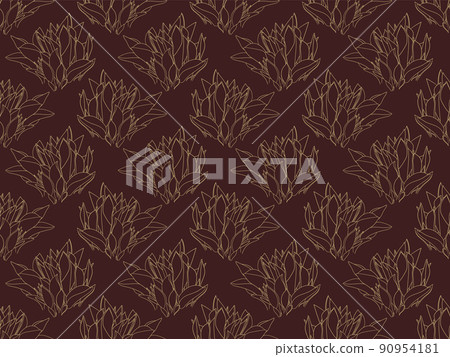 Foliage pattern of leaf plant for textile design. Floral art for wallpaper or fabric fashion. 90954181