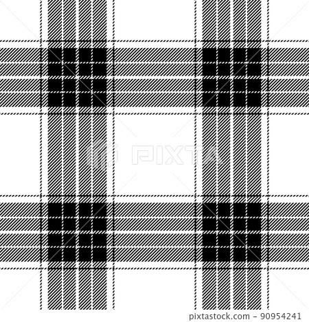 Plaid seamless pattern in black white. Check fabric texture. Vector textile print. Plaid seamless pattern in black white. Check fabric texture. Vector textile print. 90954241
