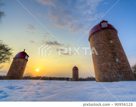 北海道根室市明治公園冬季黎明 90956128