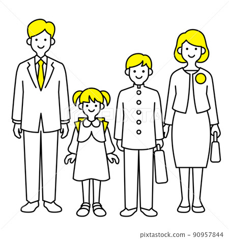 Parent and child of the entrance ceremony 90957844