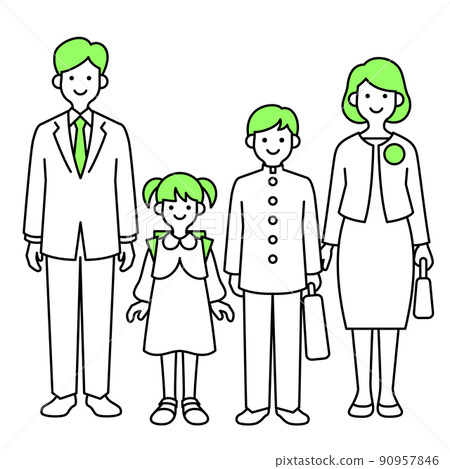 Parent and child of the entrance ceremony 90957846