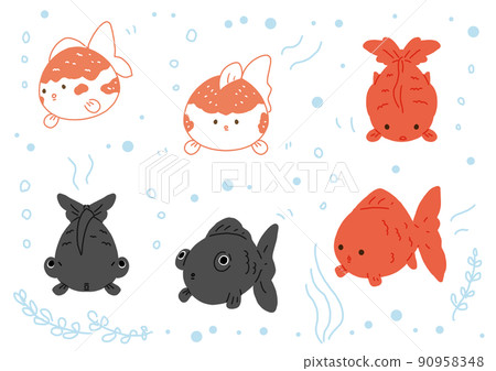 Goldfish Ryukin, Telescope, Ping Pong Pearl Set 90958348