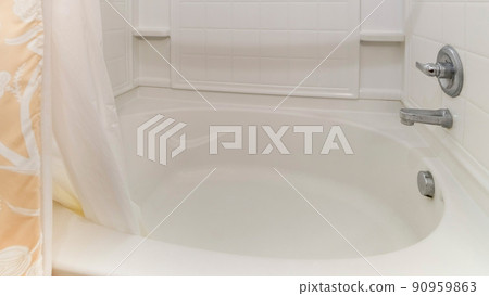 Panorama Bathtub and shower kit with corner shelves and two shower curtains Panorama Bathtub and shower kit with corner shelves and two shower curtains 90959863