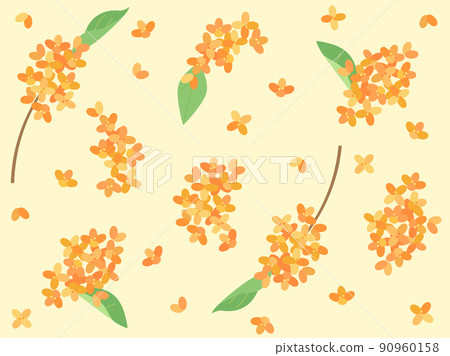 金木犀圖案的背景插圖 金木犀圖案的背景插圖 90960158