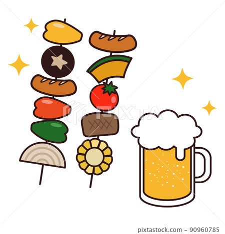 Glitter skewers and beer 90960785