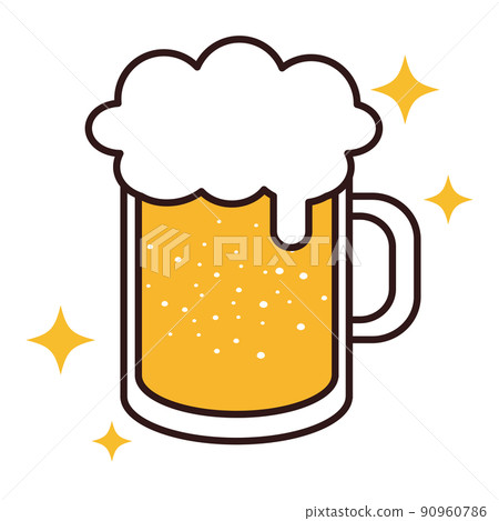 Draft beer mug glitter 90960786