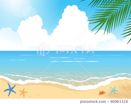 夏天海邊風景 90961328