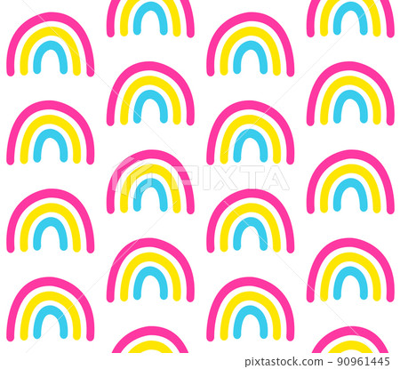 Vector seamless pattern of pansexual flag rainbow Vector seamless pattern of pansexual flag rainbow 90961445