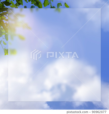 Refreshing sky frame - Stock Illustration [90962877] - PIXTA