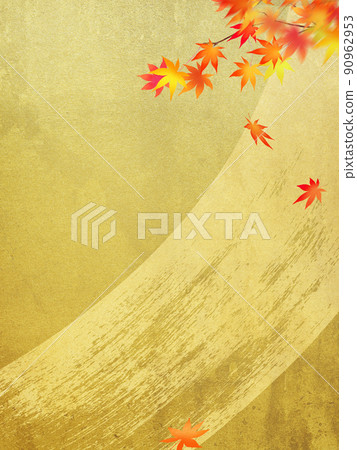 Background of gilt and autumn leaves Background of gilt and autumn leaves 90962953