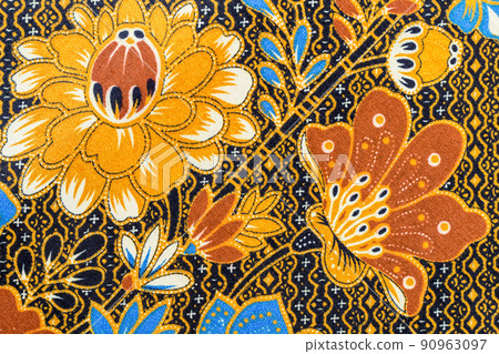 Batik sarong pattern background in Thailand, traditional batik sarong in Asian. Batik sarong pattern background in Thailand, traditional batik sarong in Asian. 90963097