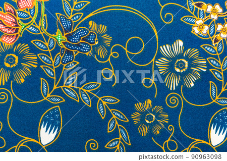 Batik sarong pattern background in Thailand, traditional batik sarong in Asian. Batik sarong pattern background in Thailand, traditional batik sarong in Asian. 90963098