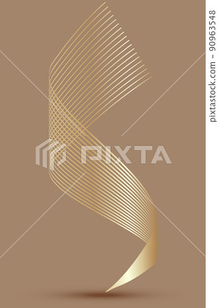 S shape golden graceful smooth textured lines texture background S shape golden graceful smooth textured lines texture background 90963548