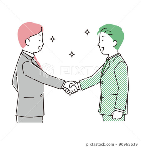 握手的兩個商人 握手的兩個商人 90965639