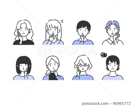 Simple illustration set for women in need 90965772